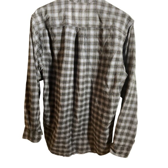 Carhartt Mens Plaid Button-Up Shirt Medium Blue/Gray 100% Cotton Regular Fit - Picture 3 of 12